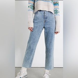 PacSun Women’s Eco Light Blue High Waisted Straight Leg Jeans Size 25